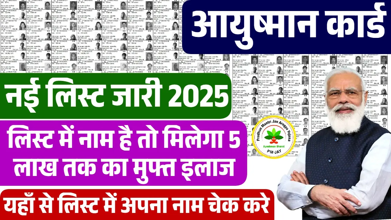 Ayushman Card Beneficiary List लिस्ट जारी चेक करें आपका नाम शामिल है या नहीं, मिलेंगे 5 लाख रुपये का मुफ्त इलाज